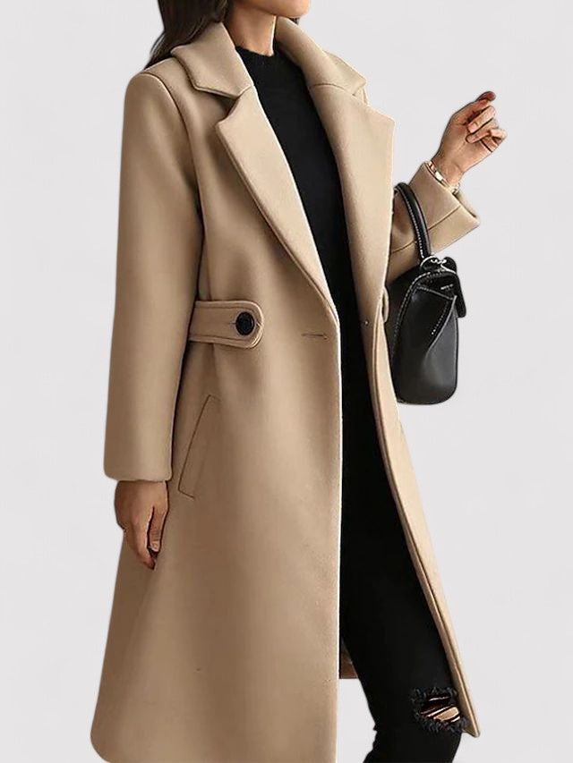 Elise | Winter Wool Coat with Belt - Sofia Maris
