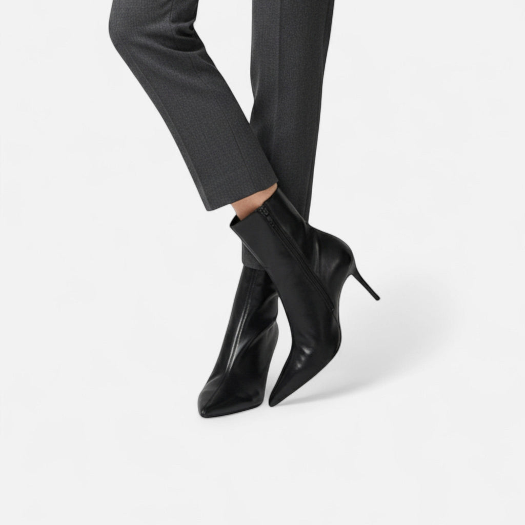 Sofia Maris | Women’s Pointed-Toe Heeled Boots – Retro Luxe Flair
