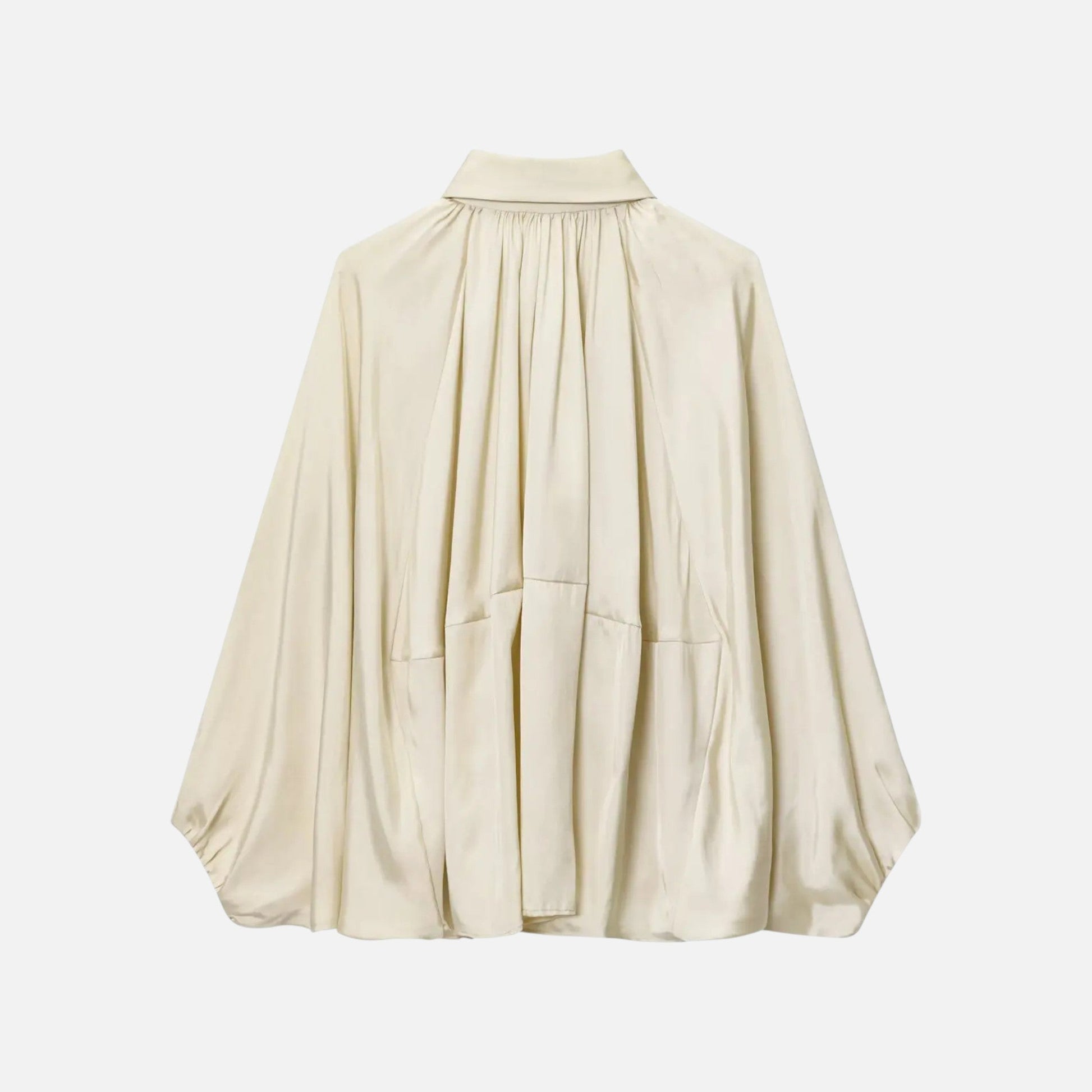 Women’s Pleated Lapel Blouse - Sofia Maris
