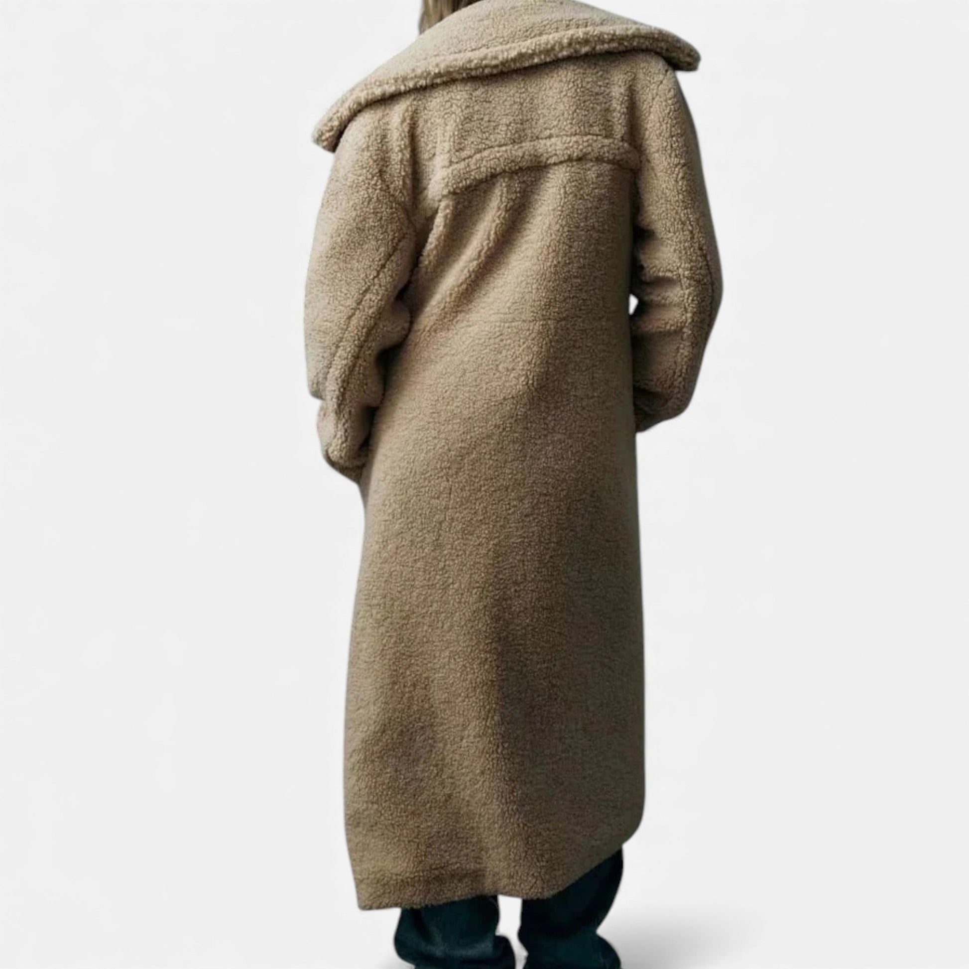 Sofia Maris | Women’s Long Double-Breasted Teddy Coat