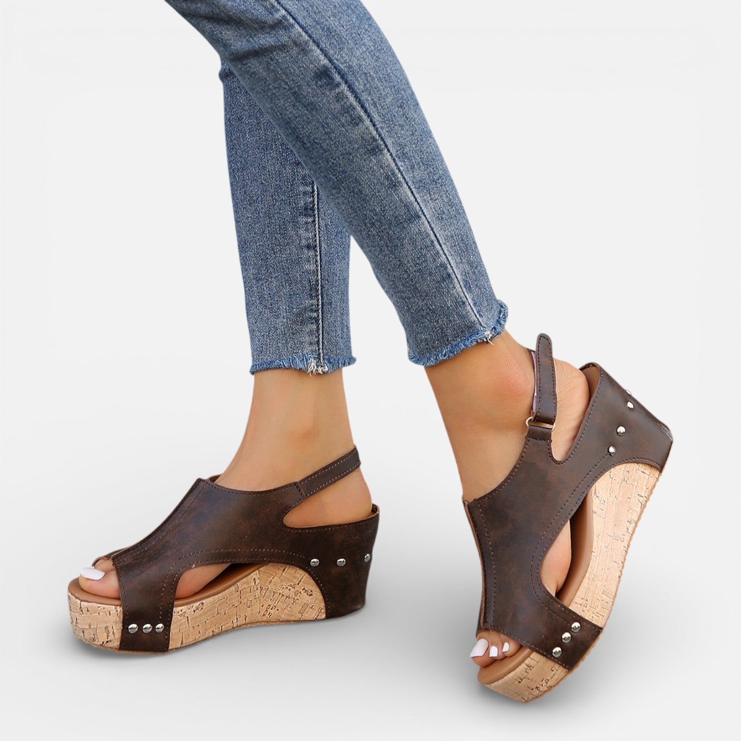 Women’s Platform Wedge Sandals Stable Fit Open Toe