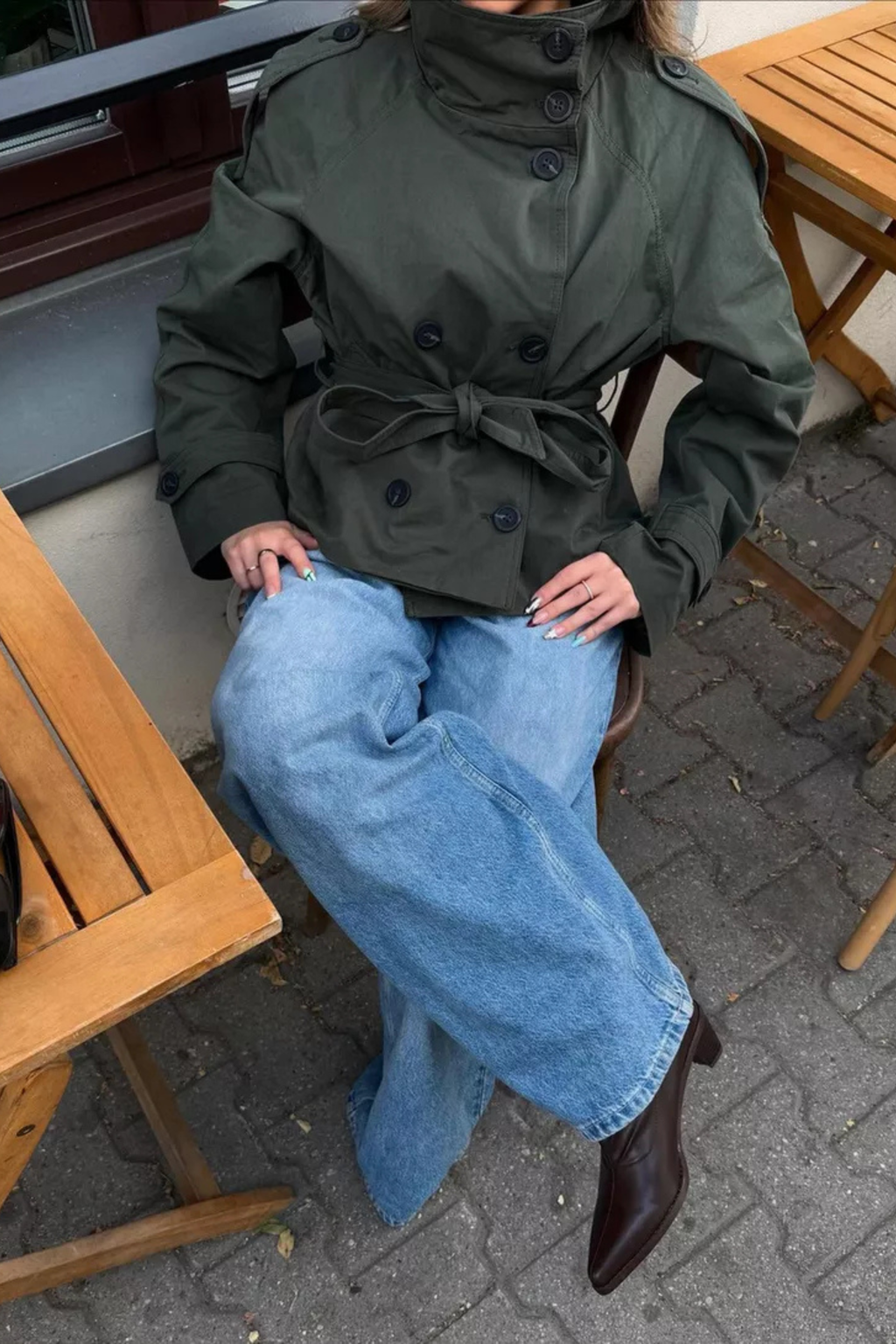 Women’s Trench Coat – Short Belted Double-Breasted Jacket - Sofia Maris