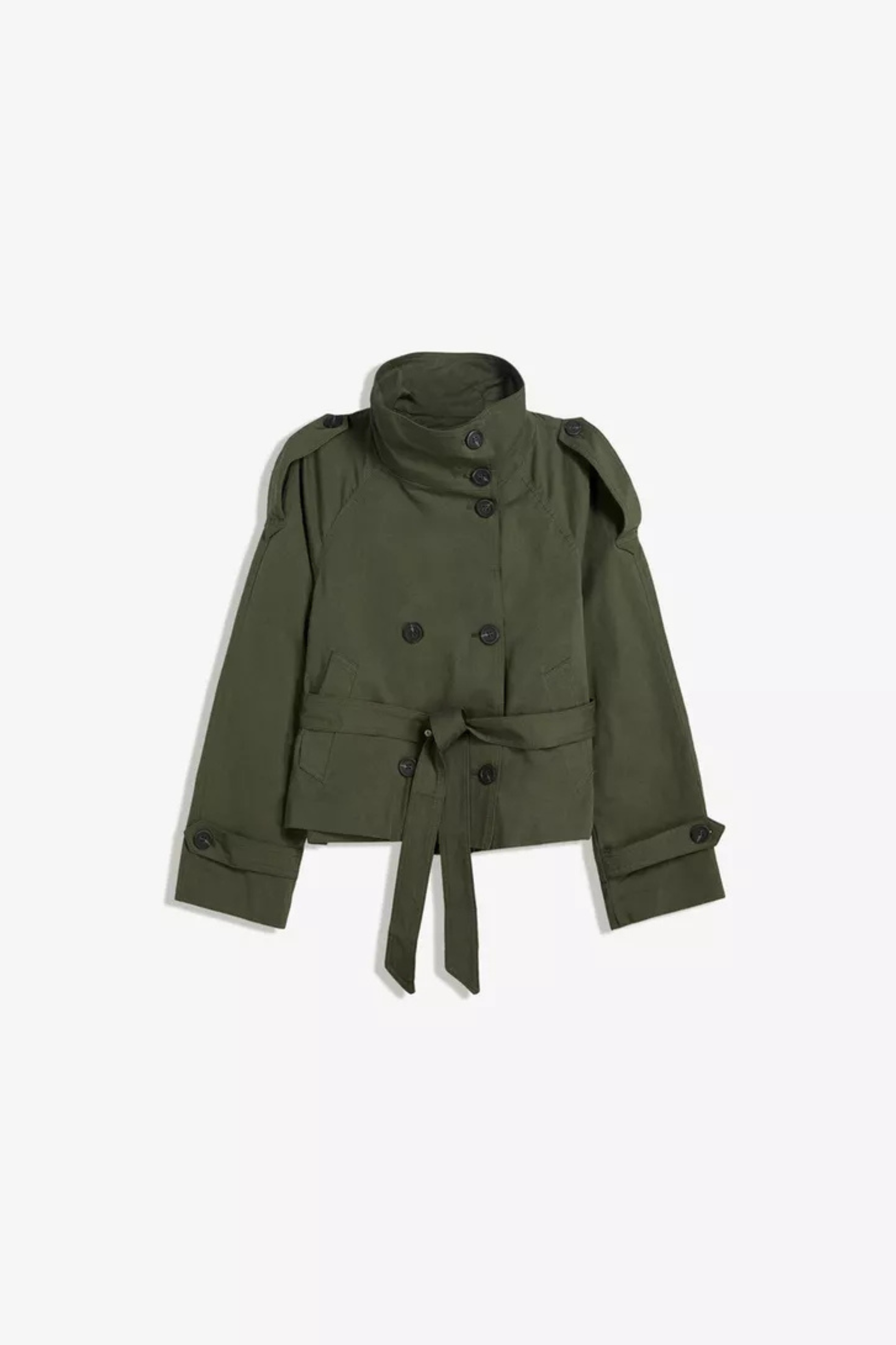 Women’s Trench Coat – Short Belted Double-Breasted Jacket - Sofia Maris