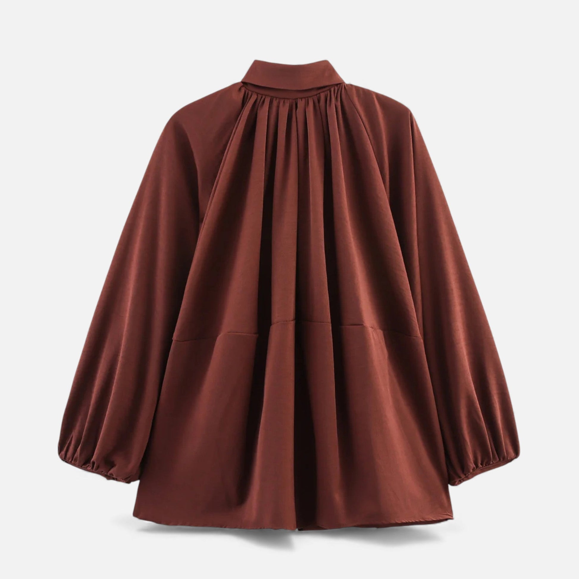 Women’s Pleated Lapel Blouse - Sofia Maris