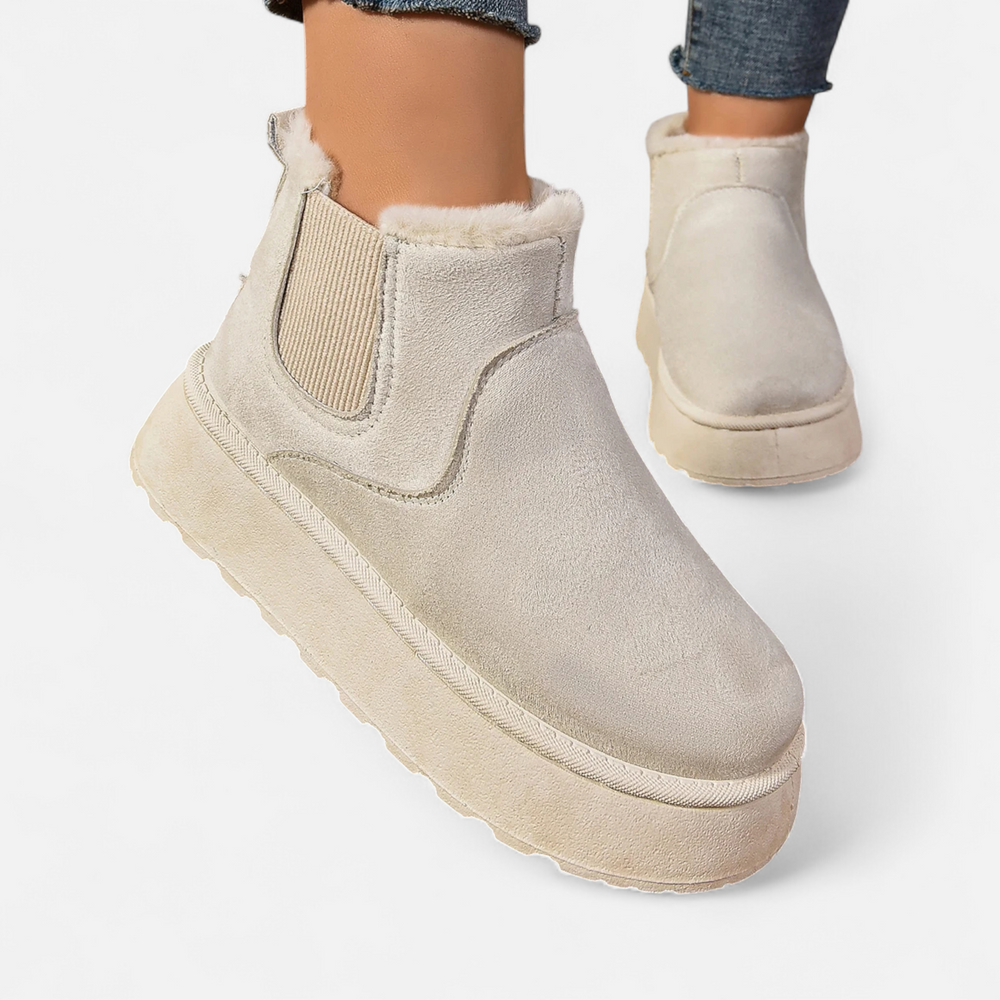 Sofia Maris | Women’s  Ankle Boots – Plush Platform Elegance