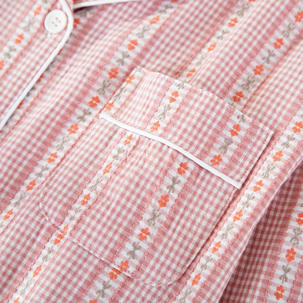 Women’s Pure Cotton Pyjama Set with Cardigan Style - Sofia Maris