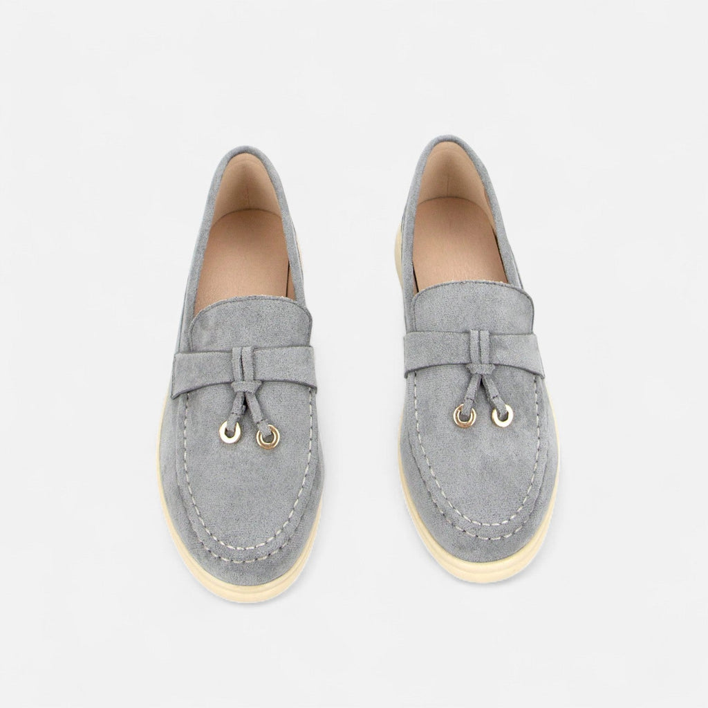 Sofia Maris | Women's Soft Leather Retro Slip-On Shoes – Chunky Sole Comfort