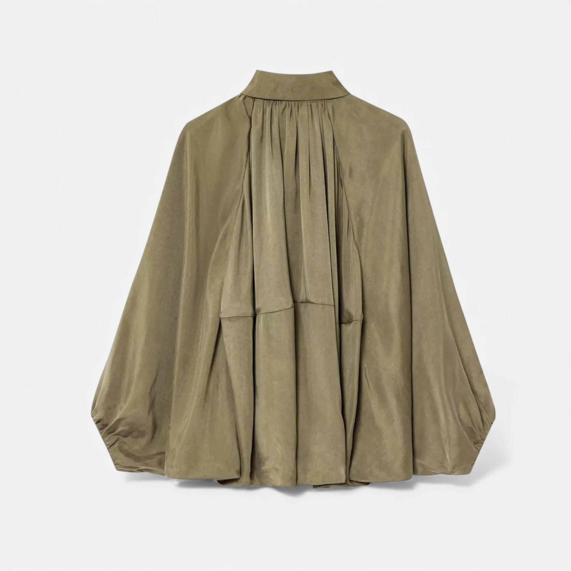 Women’s Pleated Lapel Blouse - Sofia Maris