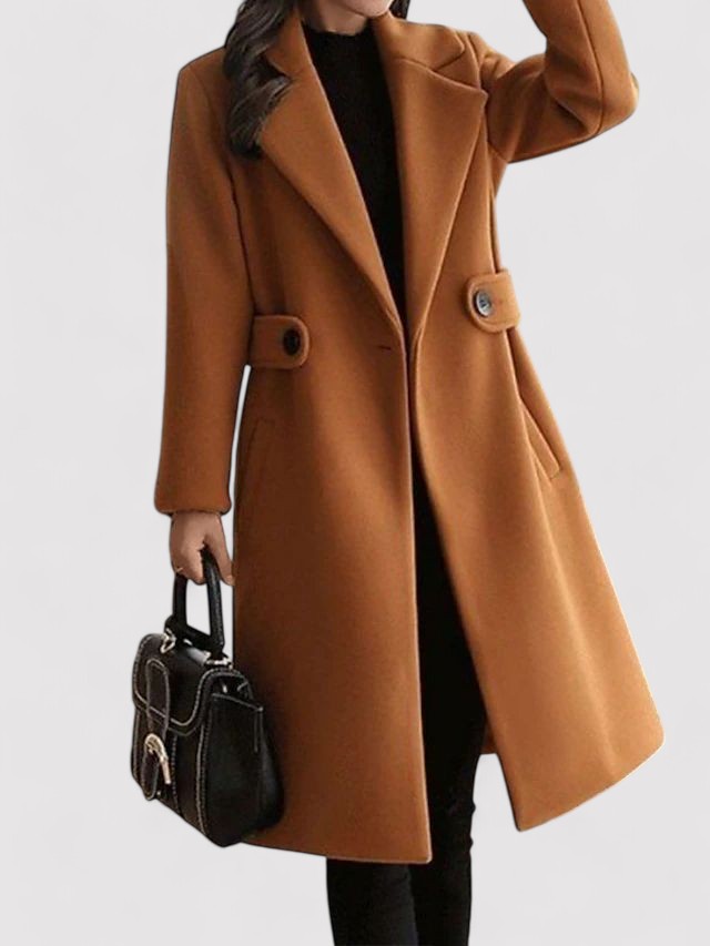 Elise | Winter Wool Coat with Belt - Sofia Maris