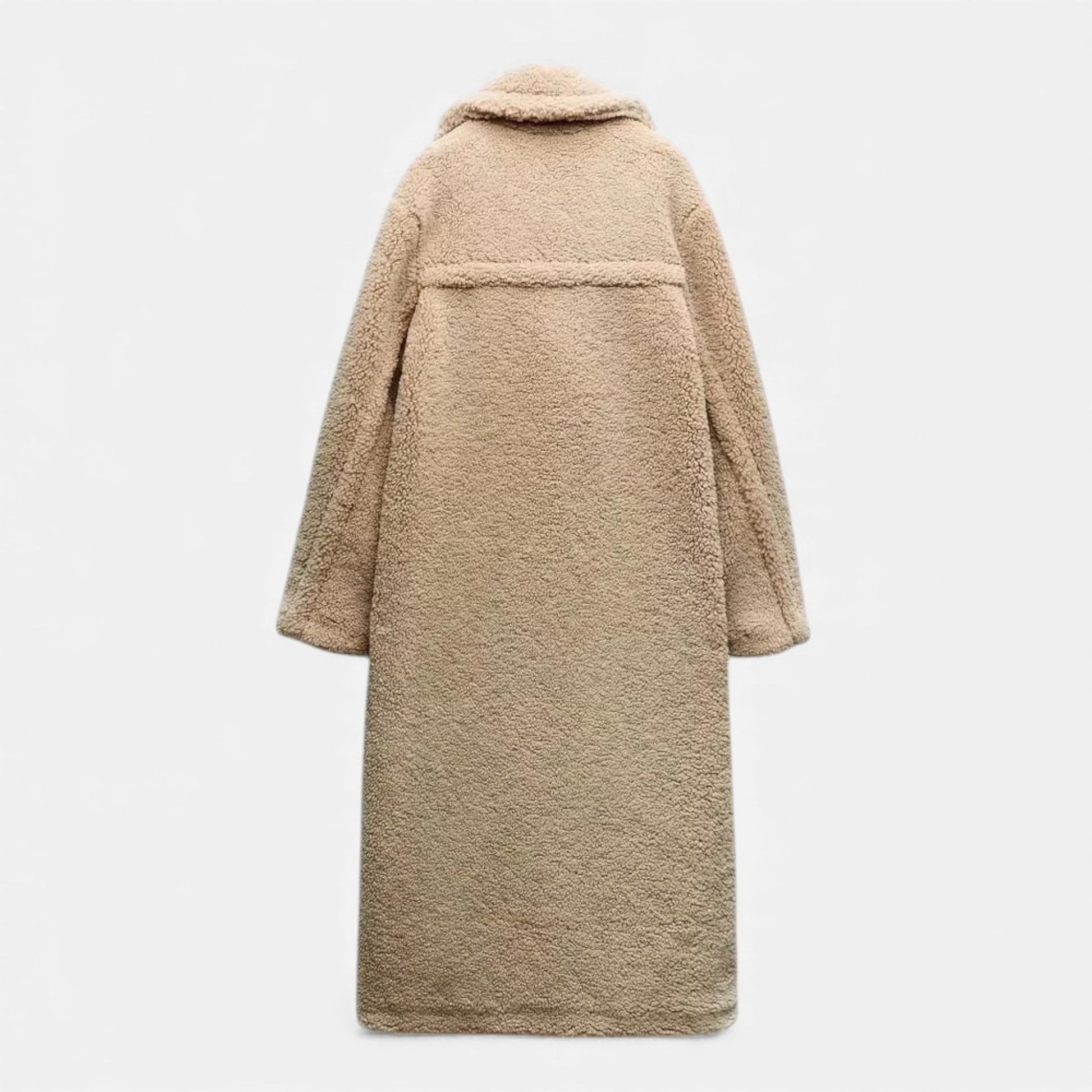 Sofia Maris | Women’s Long Double-Breasted Teddy Coat
