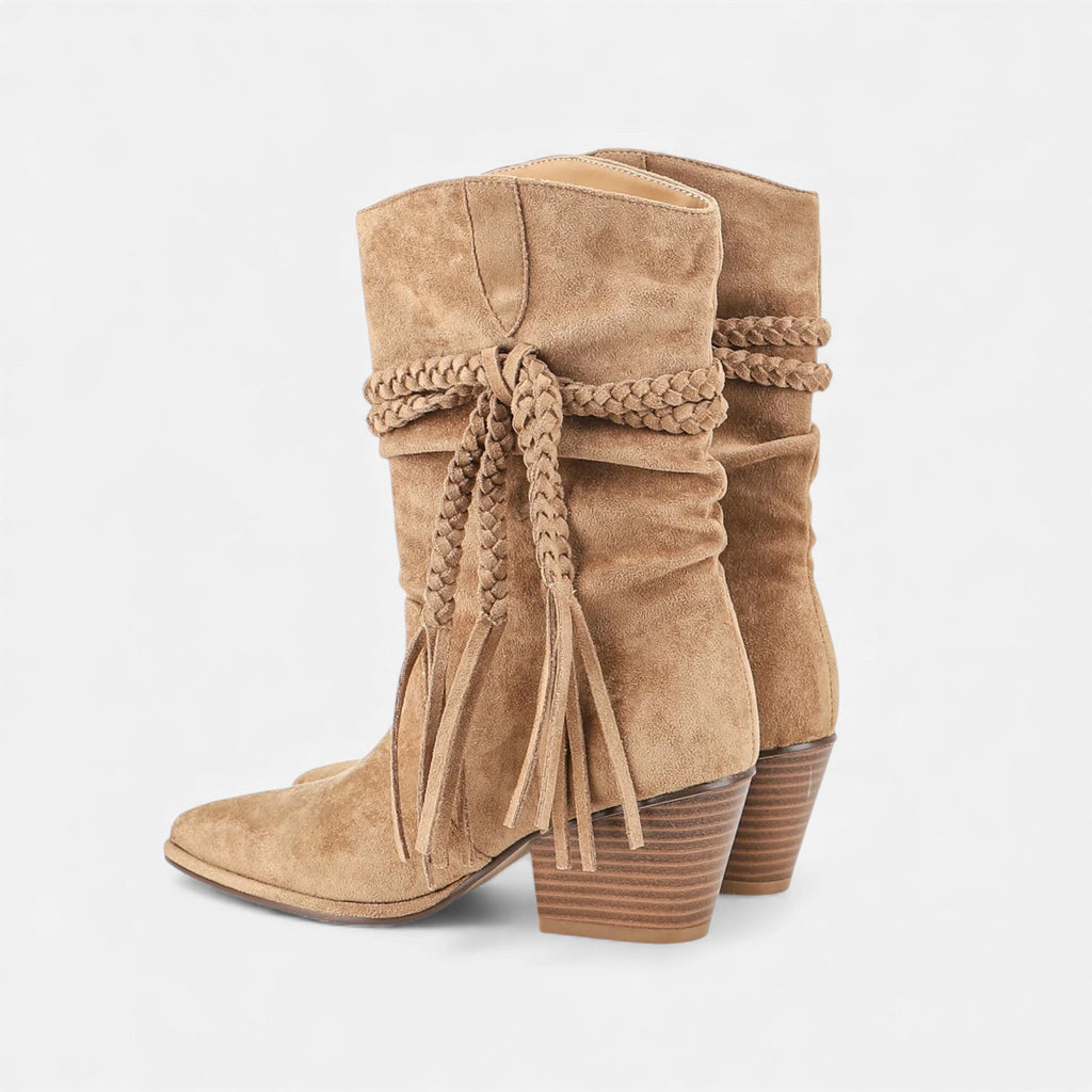 Sofia Maris| Women’s Retro Desert Boots with Chunky Heel