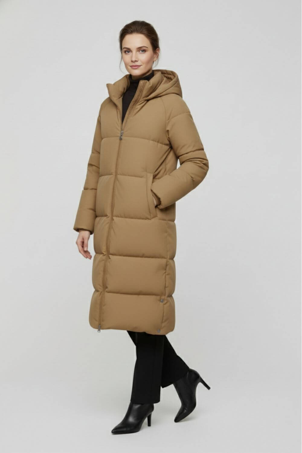 Sofia Maris Women’s Long Puffer Coat with Elegant Design - Sofia Maris