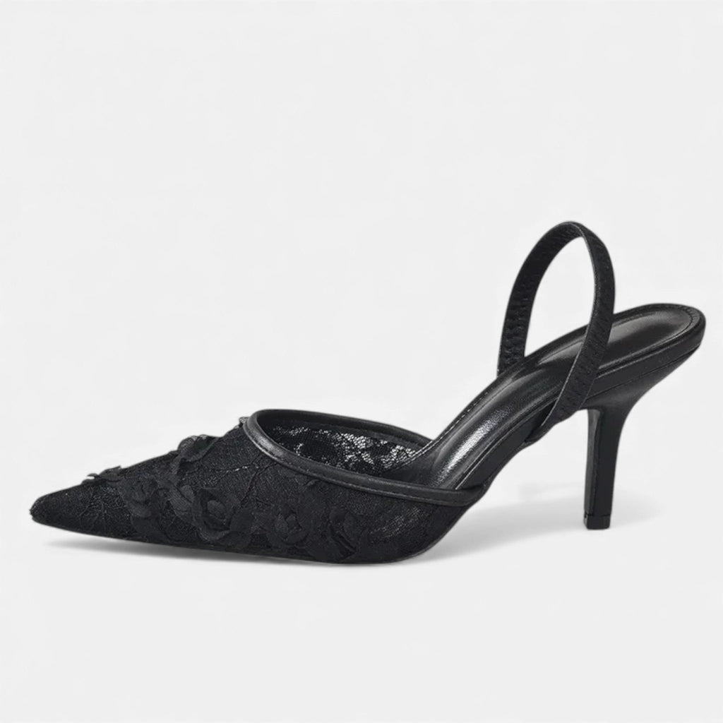 Sofia Maris Women’s Embroidered Mesh Designer Heels - Sofia Maris