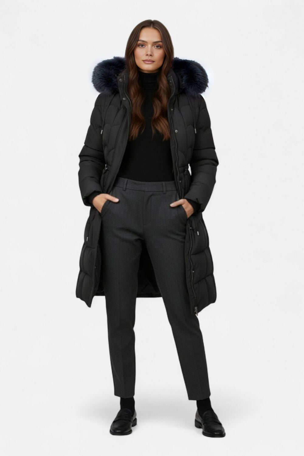 Sofia Maris | Women’s Long Faux Fur Puffer Coat