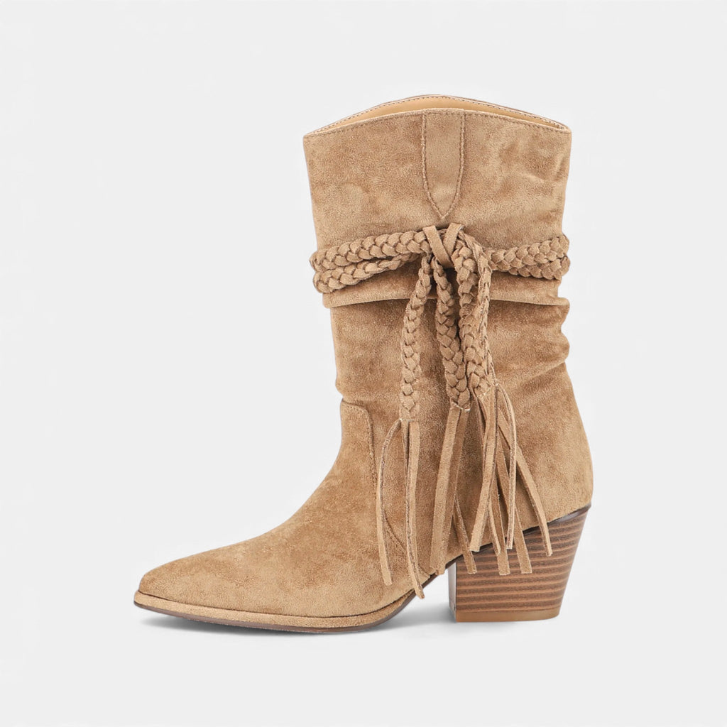 Sofia Maris| Women’s Retro Desert Boots with Chunky Heel