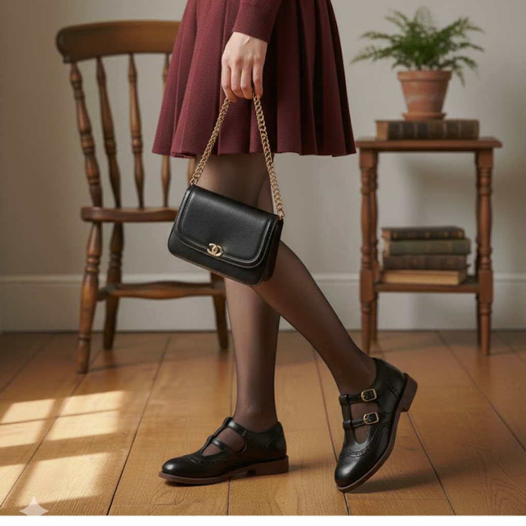 Women’s Classic Mary Jane Shoes – Low-Heel Buckle Flats