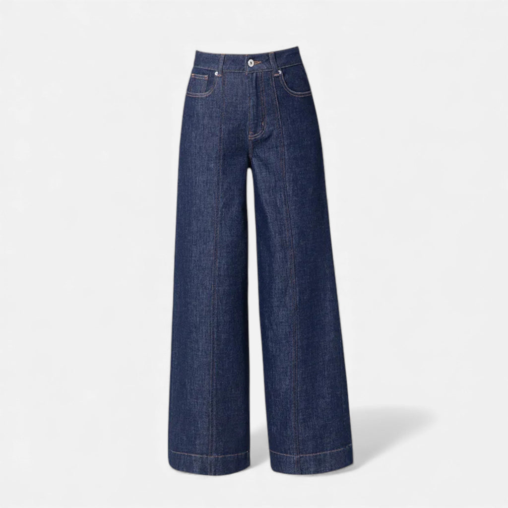 Sofia Maris | Women’s High-Waist Wide Leg Cotton-Blend Jeans