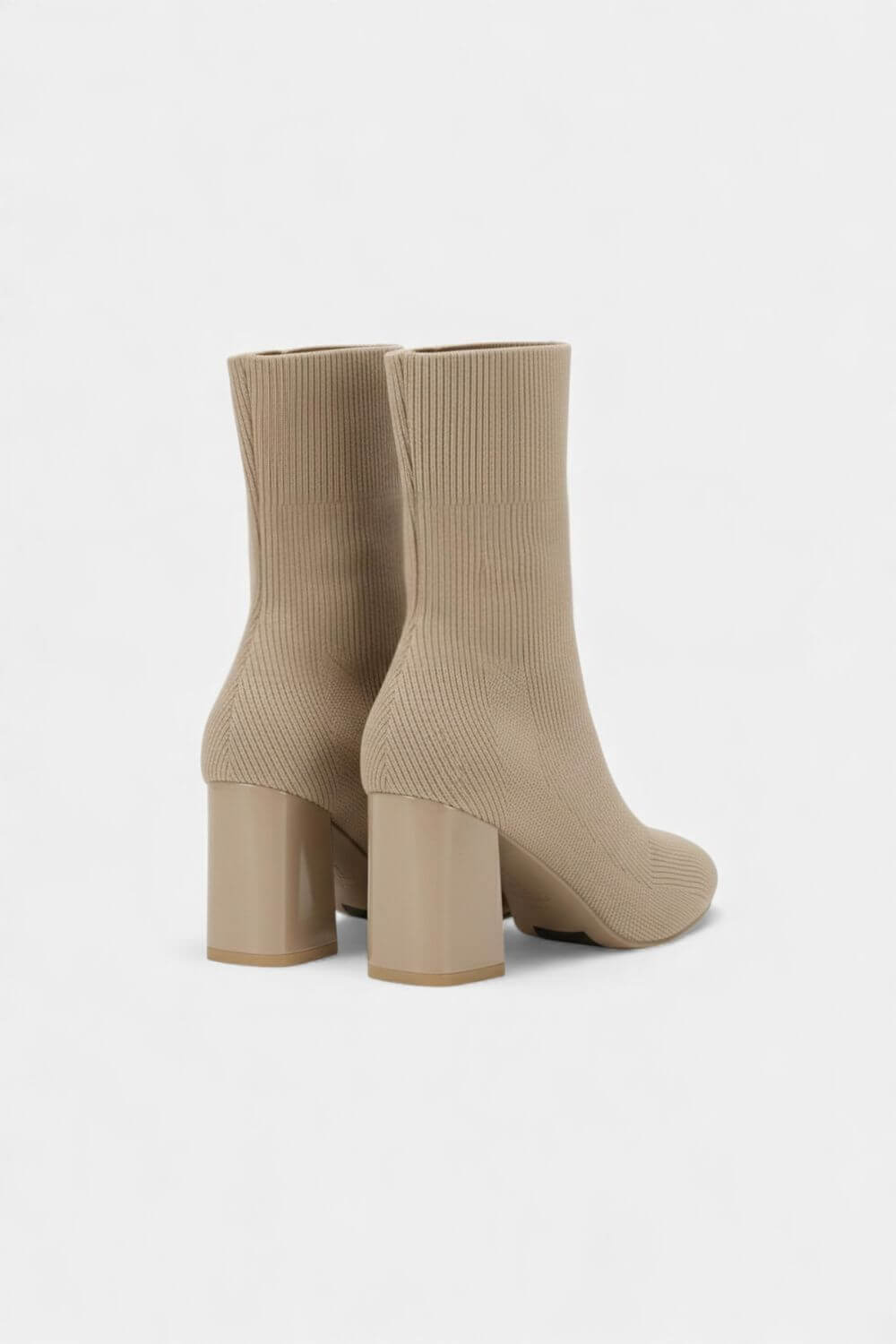 Sofia Maris | Women’s Knit Ankle Boots - Block Heel