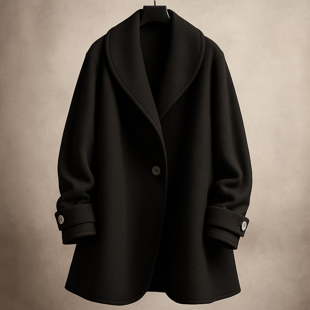 Serena | Women's Single-Breasted Trim Coat - Sofia Maris