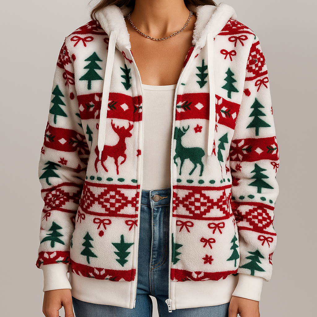 Women’s Christmas Hoodie | Seasonal Print and Casual Comfort - Sofia Maris
