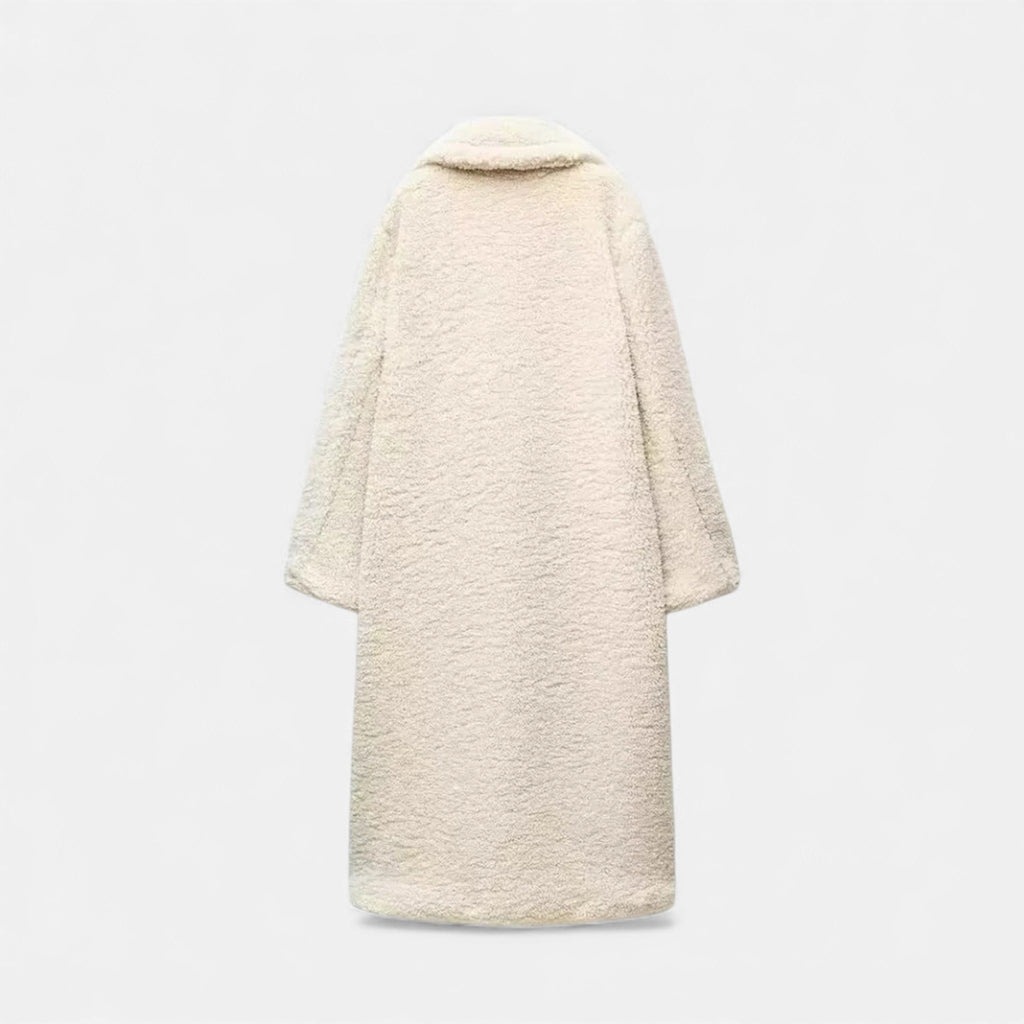 Sofia Maris | Women’s Long Double-Breasted Teddy Coat