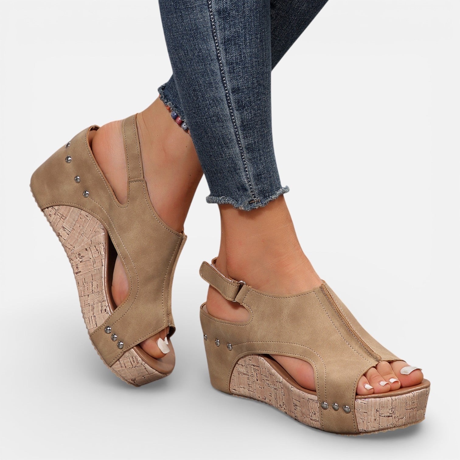 Women’s Platform Wedge Sandals Stable Fit Open Toe
