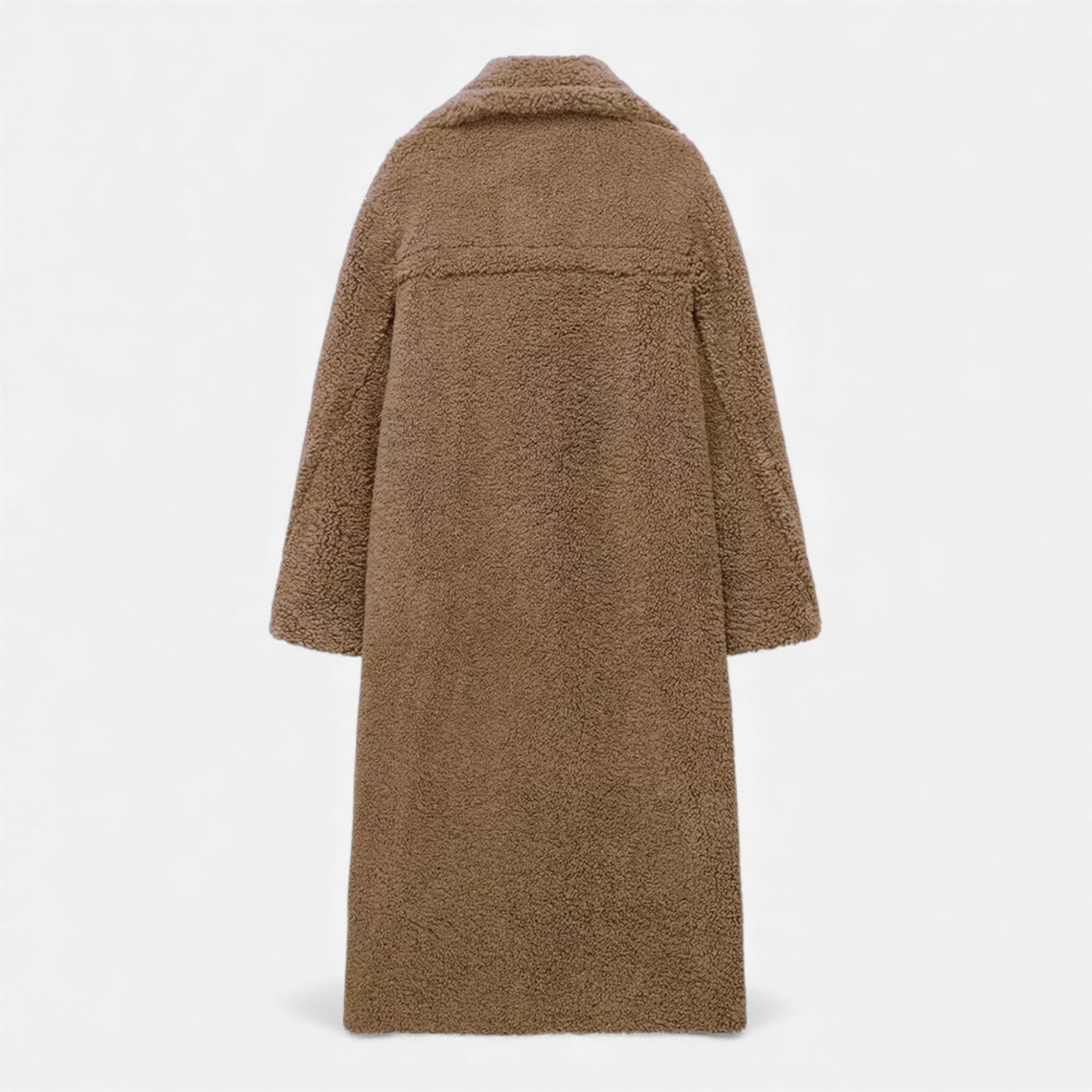 Sofia Maris | Women’s Long Double-Breasted Teddy Coat