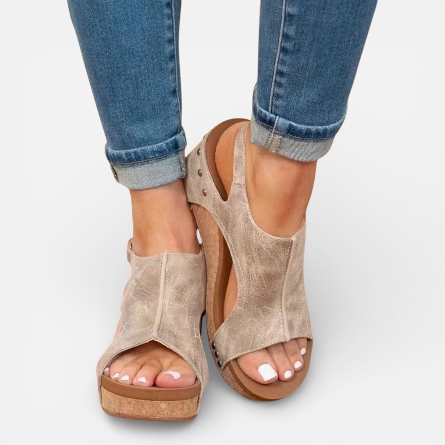 Women’s Platform Wedge Sandals Stable Fit Open Toe