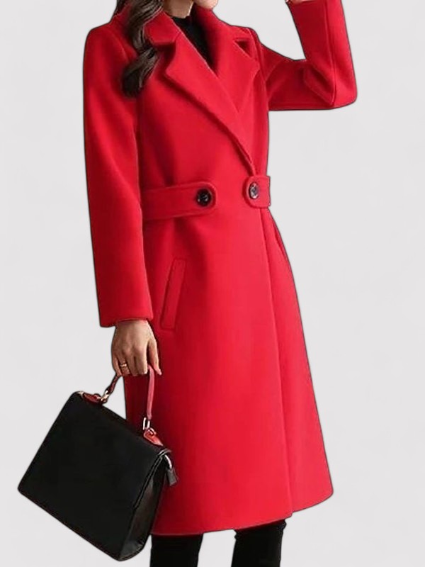 Elise | Winter Wool Coat with Belt - Sofia Maris