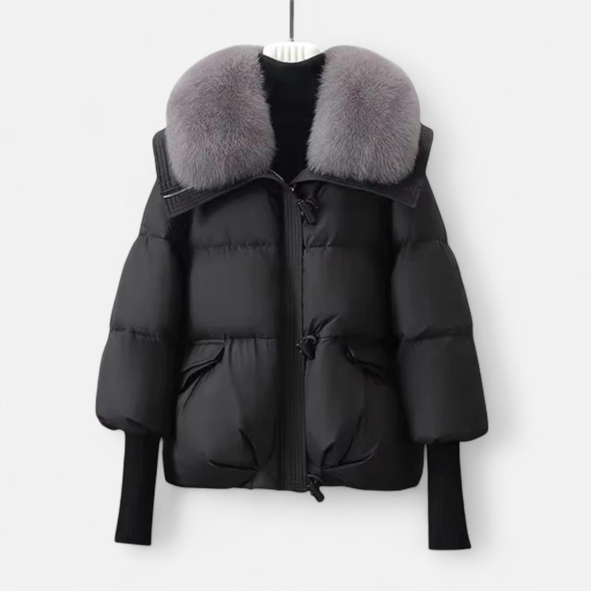 The Sofia Women’s Fur-Collar Down Cotton Jacket - Sofia Maris