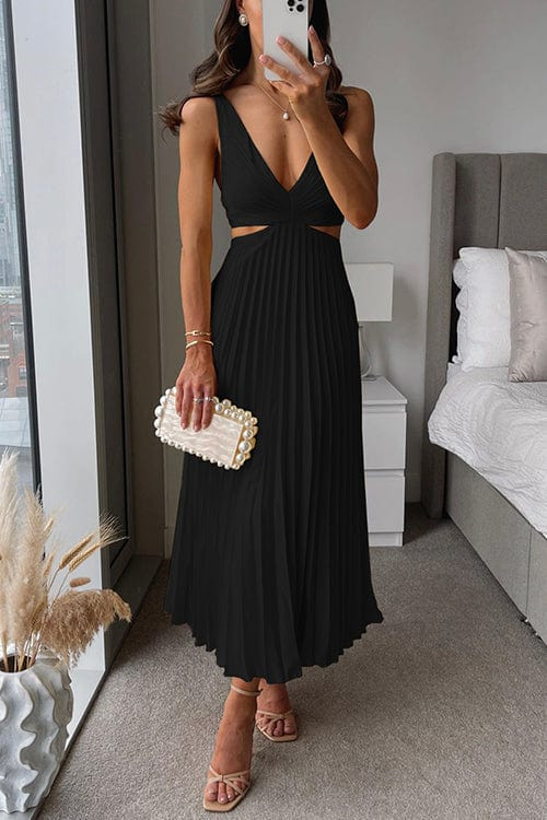 Sanne | Elegant Pleated Midi Dress