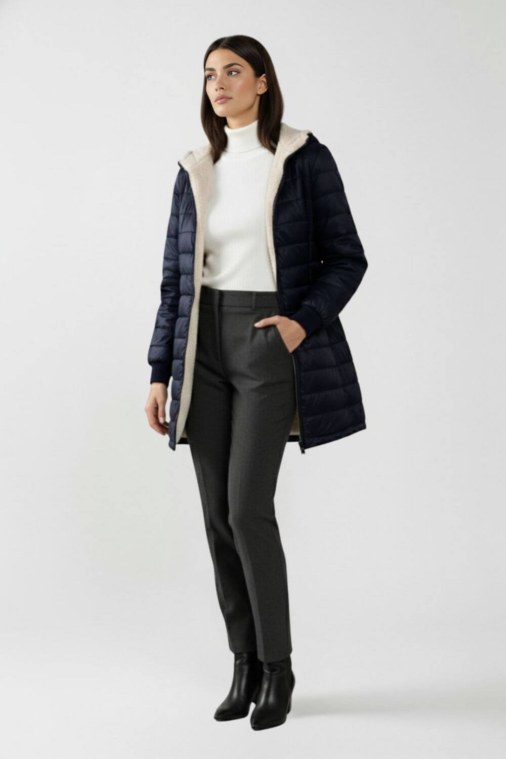 Sofia Maris Women’s Puffer Jacket with Refined Insulated Finish - Sofia Maris