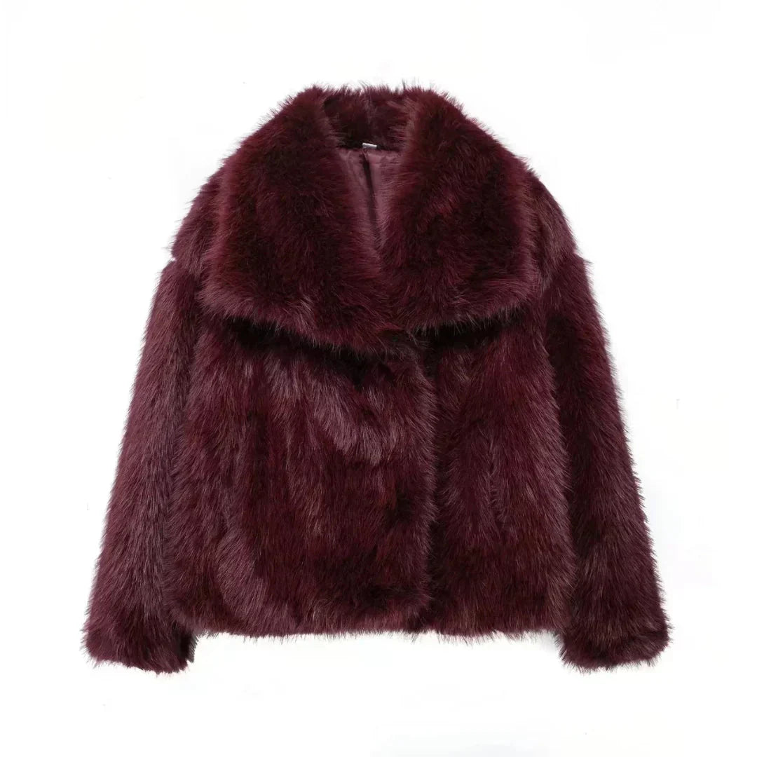 Alena | Elegant Faux Fur Jacket - Sofia Maris