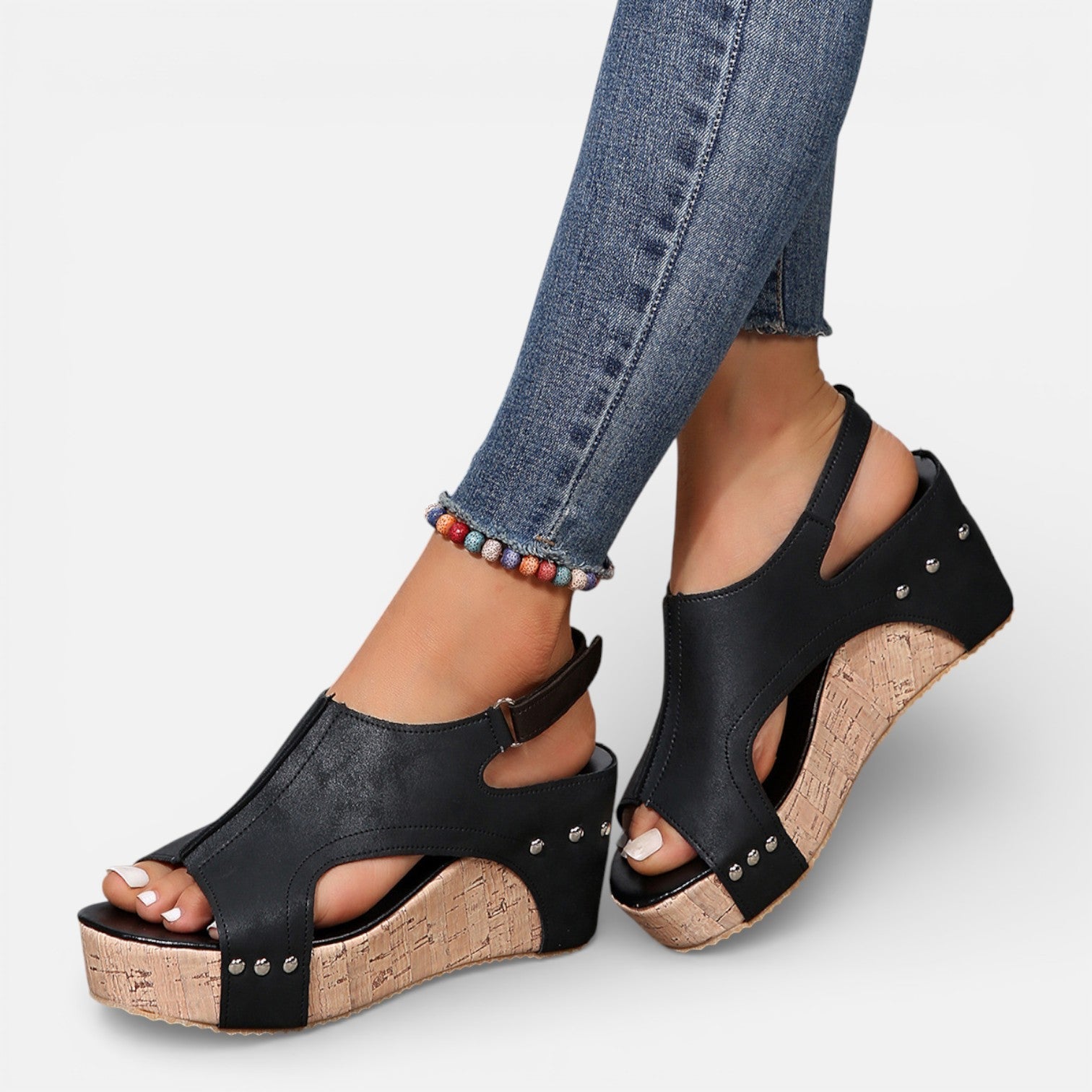 Women’s Platform Wedge Sandals Stable Fit Open Toe