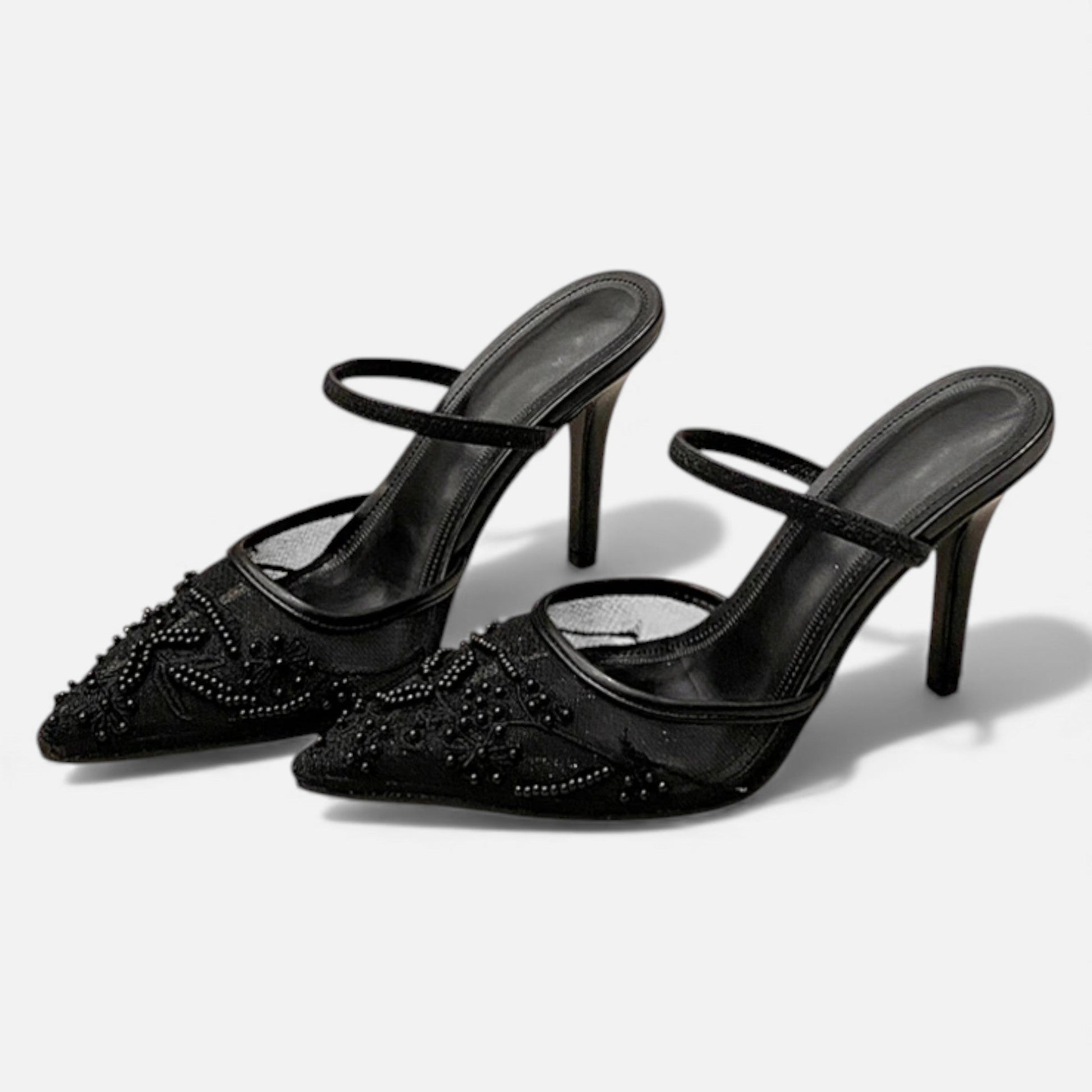 Sofia Maris Women’s Embroidered Mesh Designer Heels - Sofia Maris
