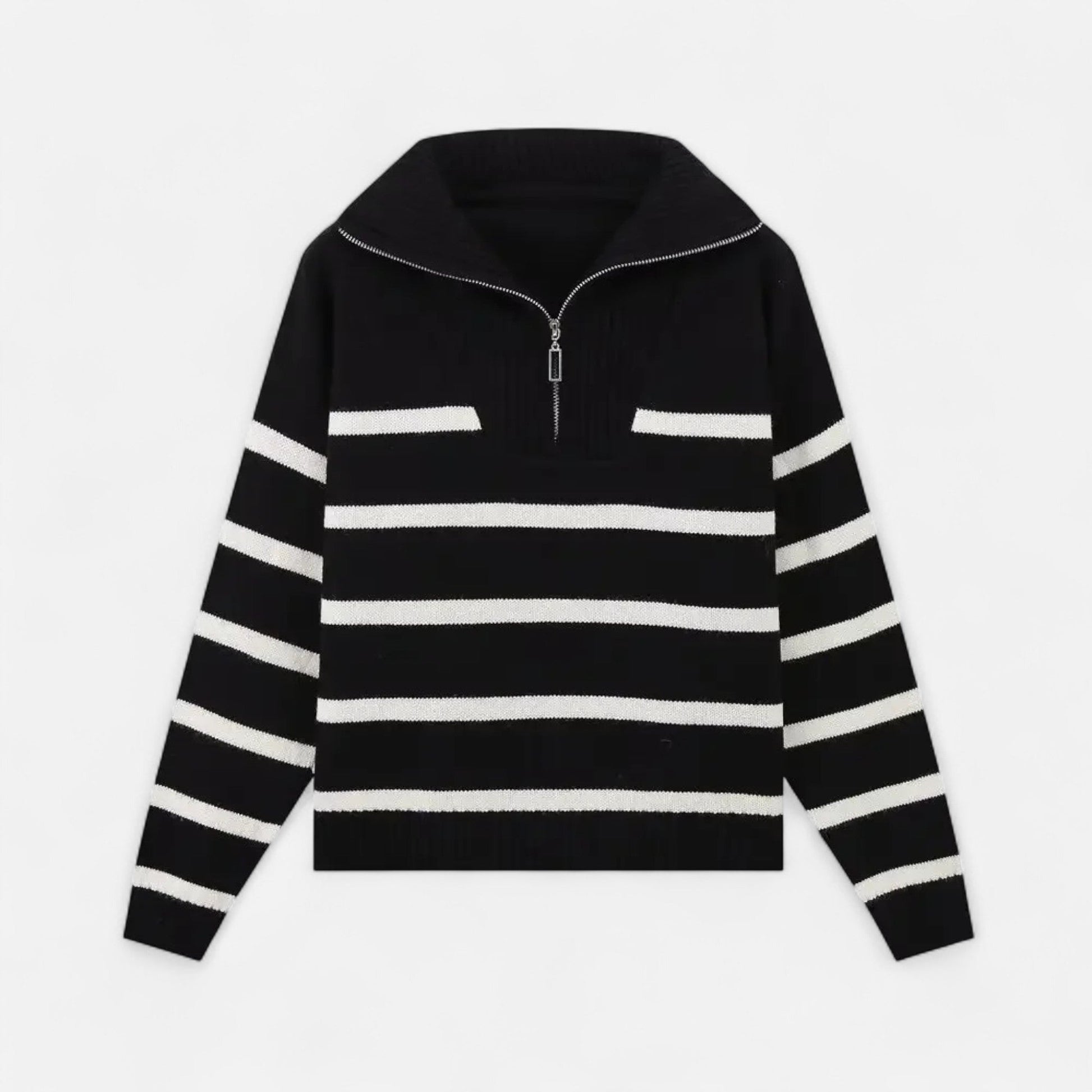 Sofia Maris Women's Striped Polo Sweater – Refined Autumn Heritage - Sofia Maris