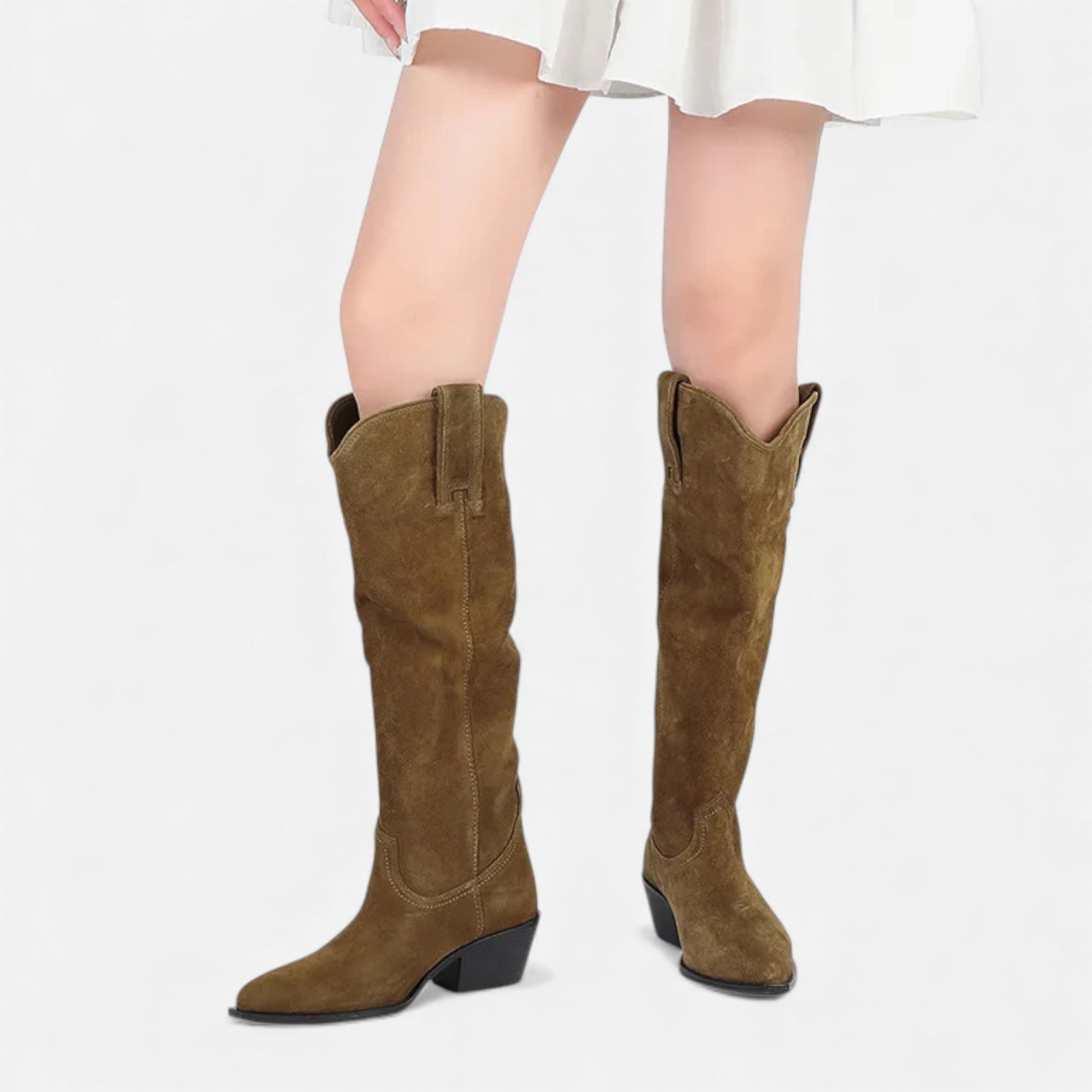 Sofia Maris | Women’s High Knee Cow Suede Autumn Winter Boots