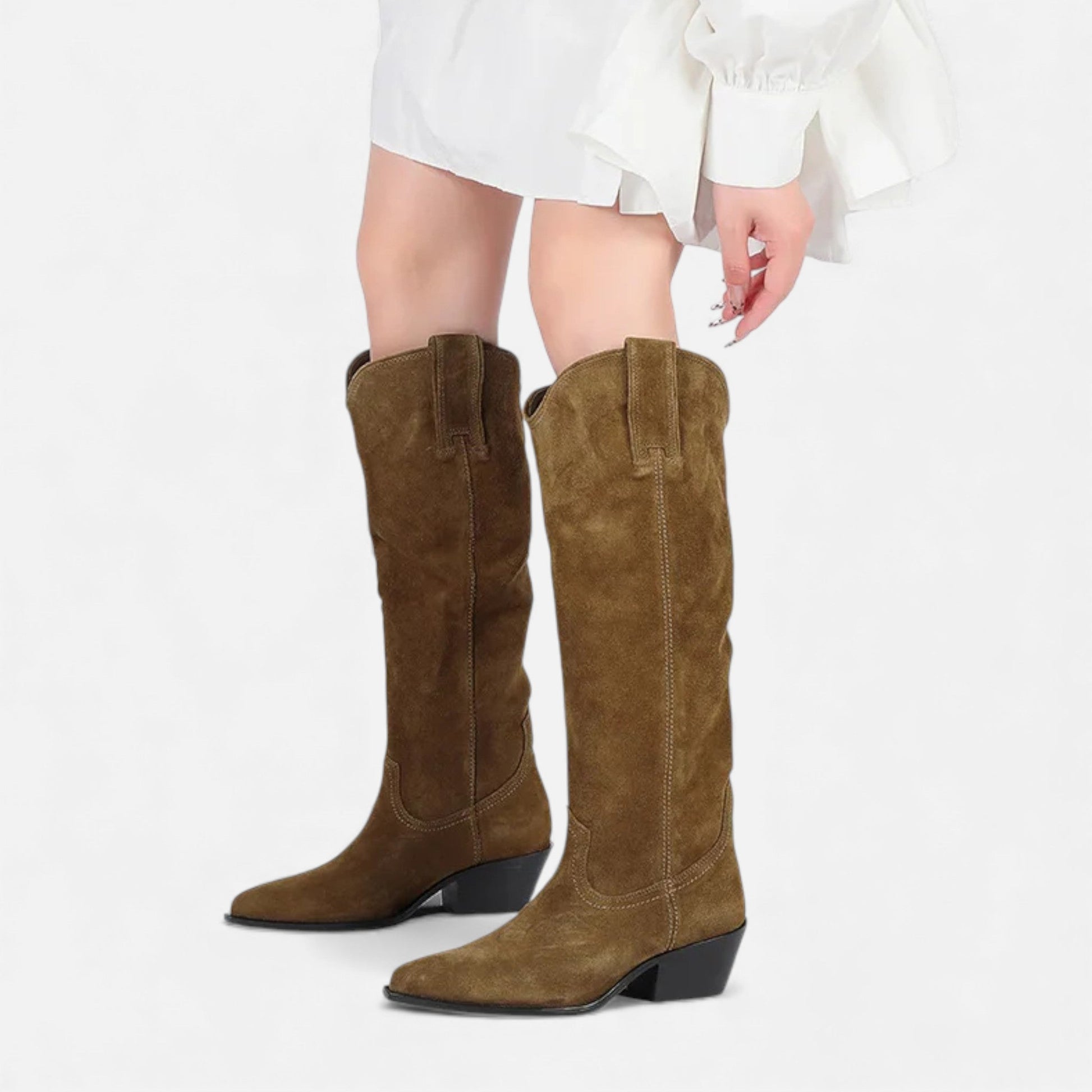 Sofia Maris | Women’s High Knee Cow Suede Autumn Winter Boots