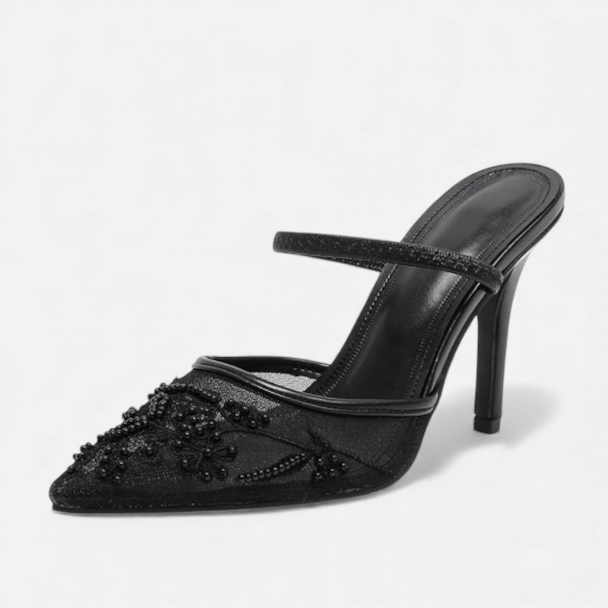 Sofia Maris Women’s Embroidered Mesh Designer Heels - Sofia Maris