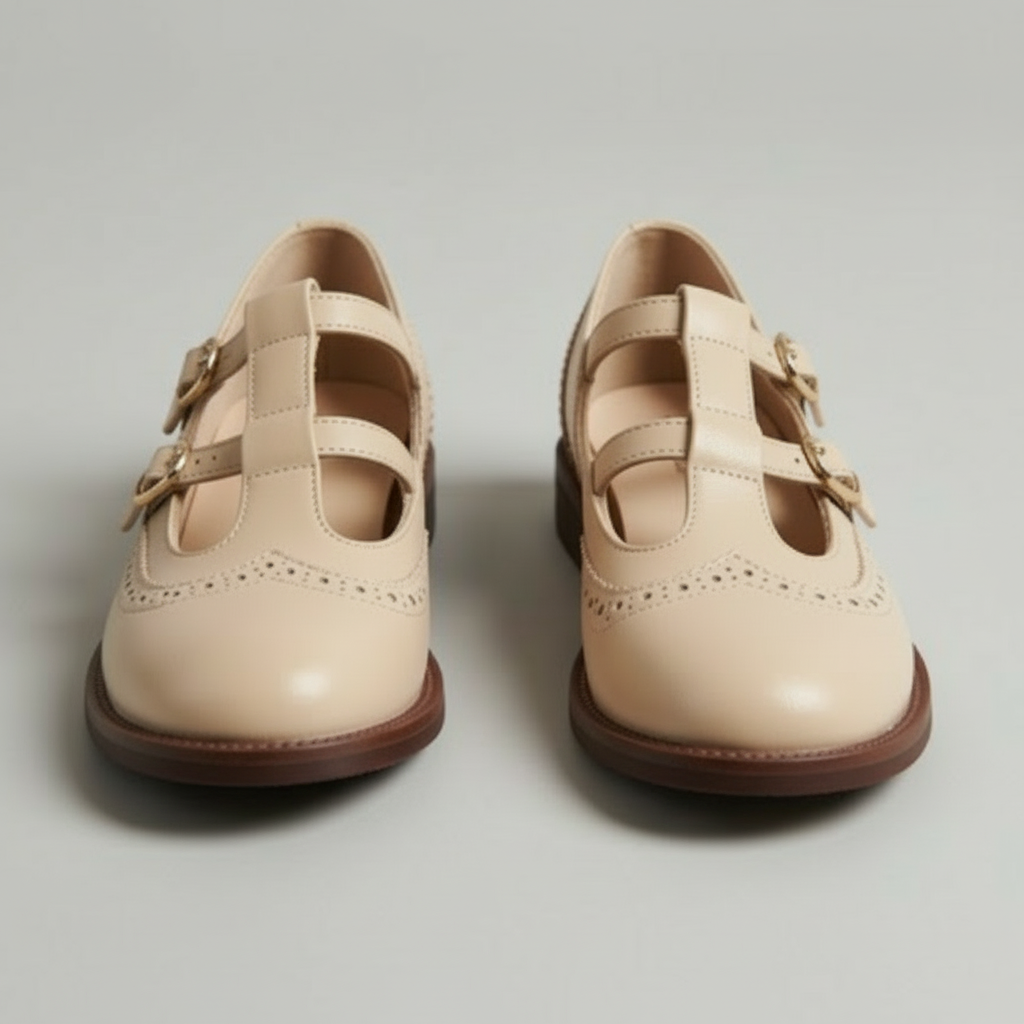 Women’s Classic Mary Jane Shoes – Low-Heel Buckle Flats