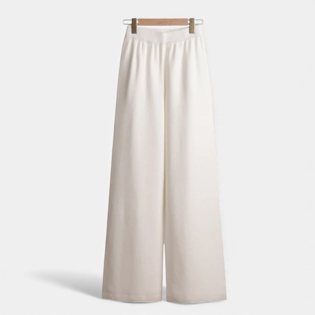 Women’s Cashmere-Feel Polo Lounge Set with Elegant Knit Detail - Sofia Maris