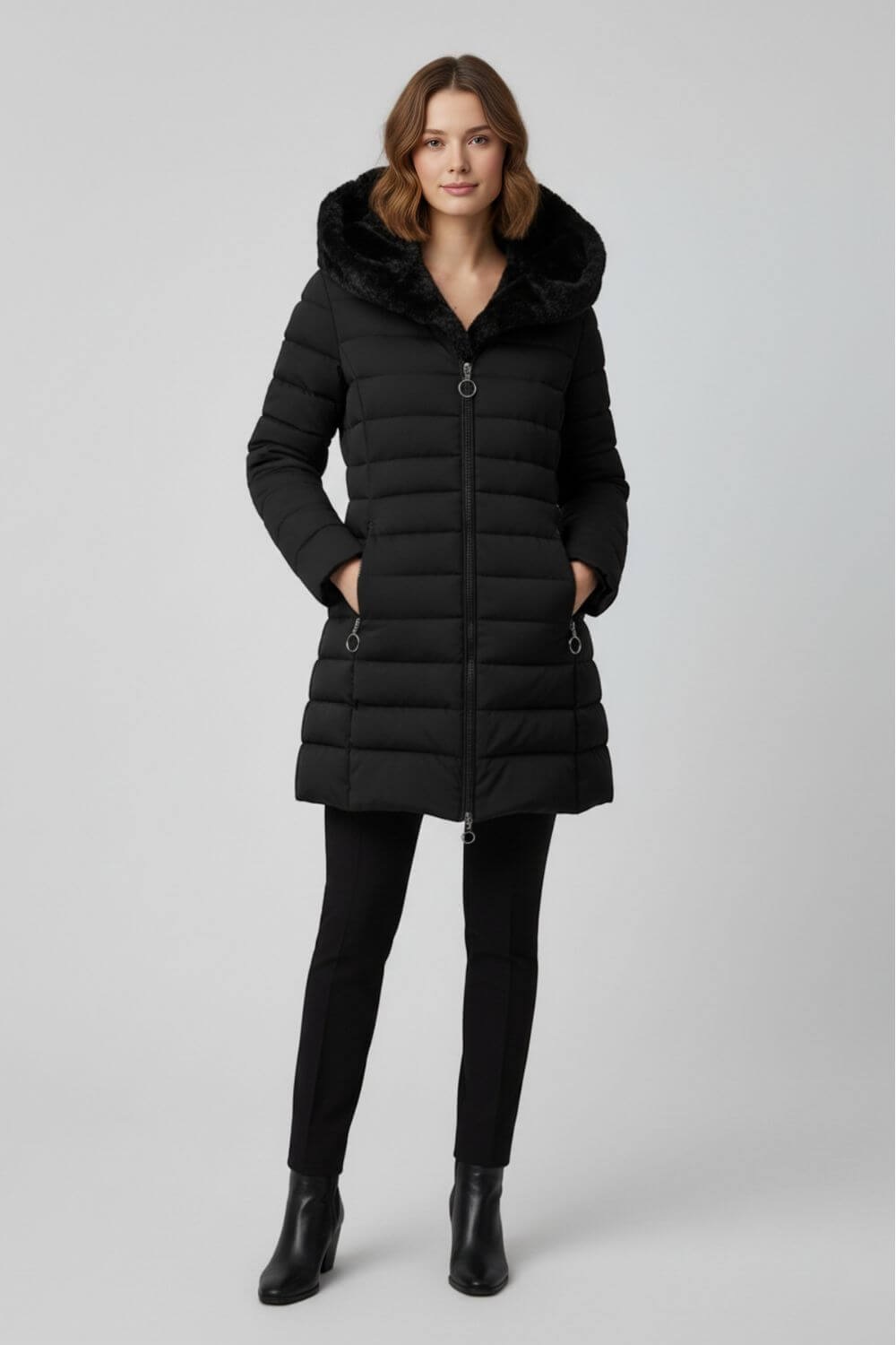 Sofia Maris Women’s Long Padded Puffer Jacket - Sofia Maris