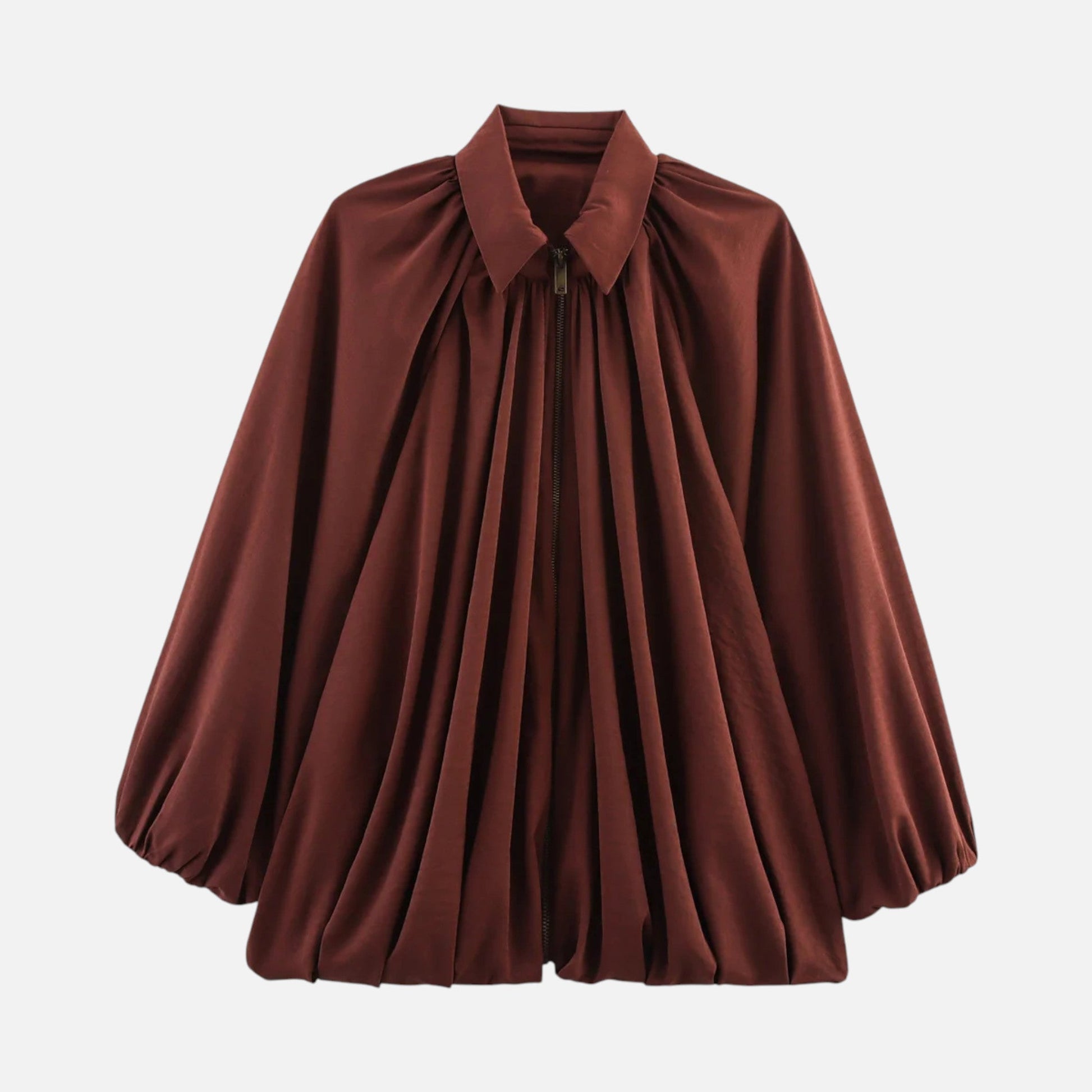 Women’s Pleated Lapel Blouse - Sofia Maris