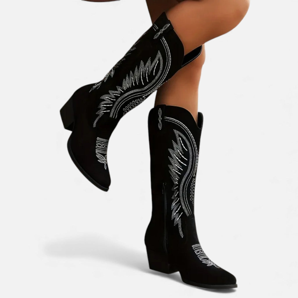Sofia Maris | Women’s Embroidered Cowboy Boots – Western Chic Elegance