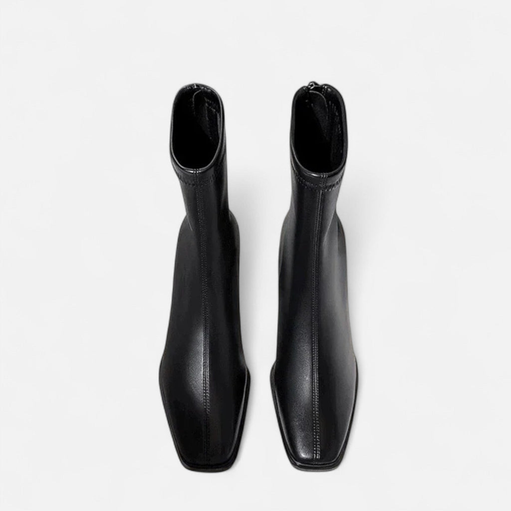 The Sofia Women’s Vintage Square-Toe Ankle Boots - Sofia Maris