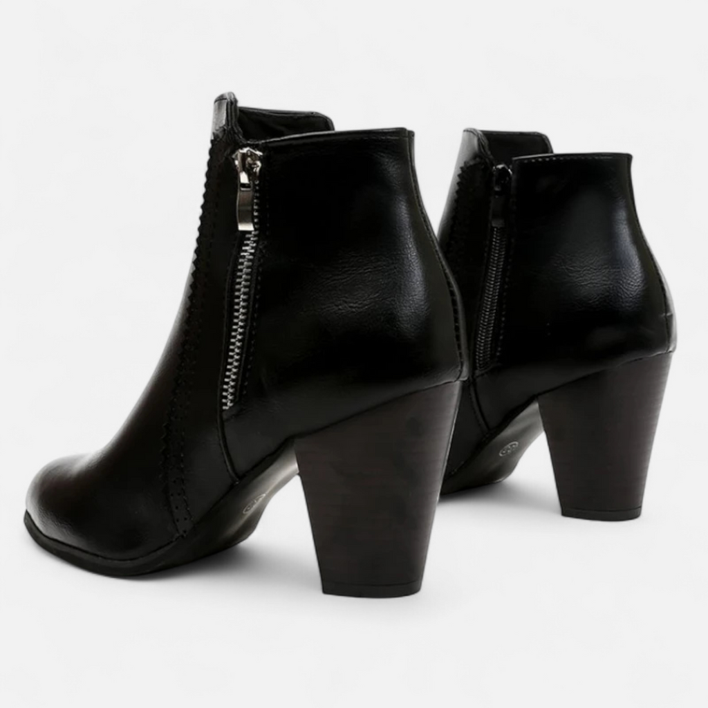 Women’s Retro Zip-Heel Boots - Sofia Maris