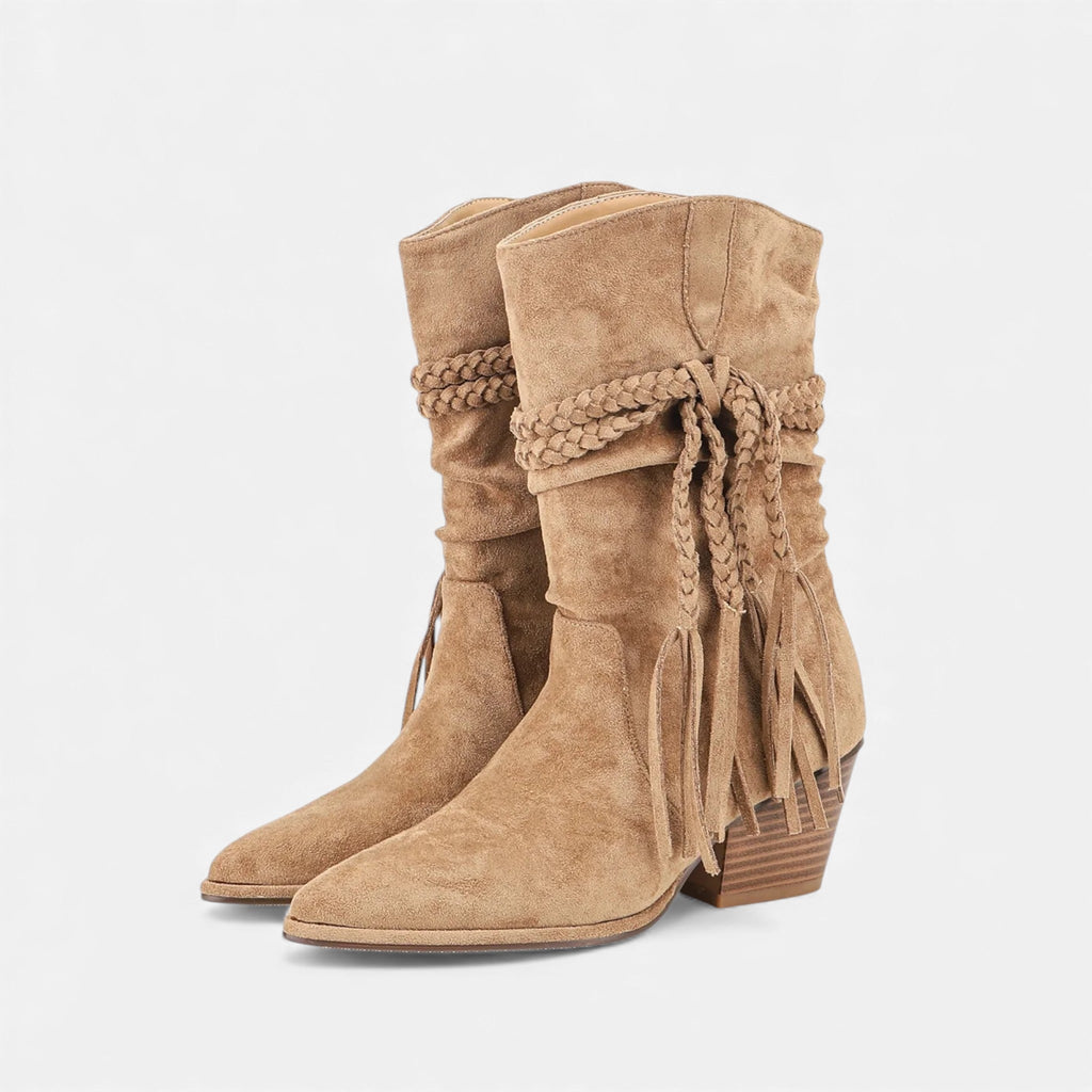 Sofia Maris| Women’s Retro Desert Boots with Chunky Heel
