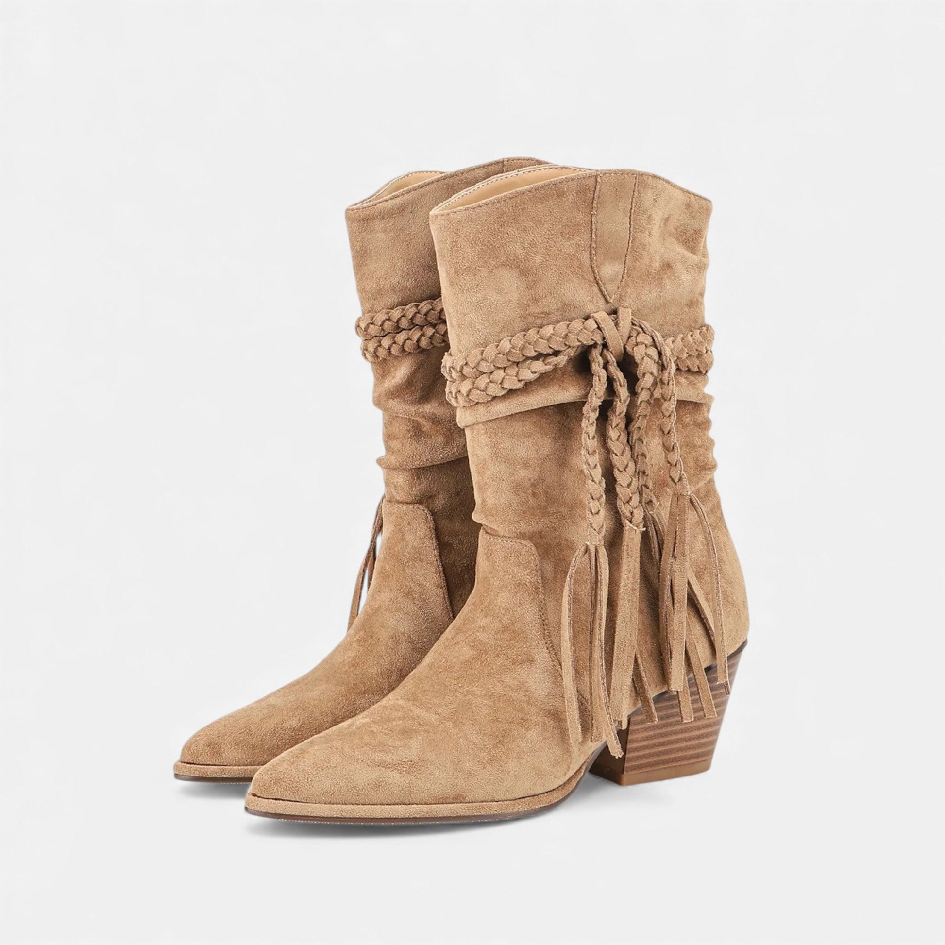 Sofia Maris| Women’s Retro Desert Boots with Chunky Heel