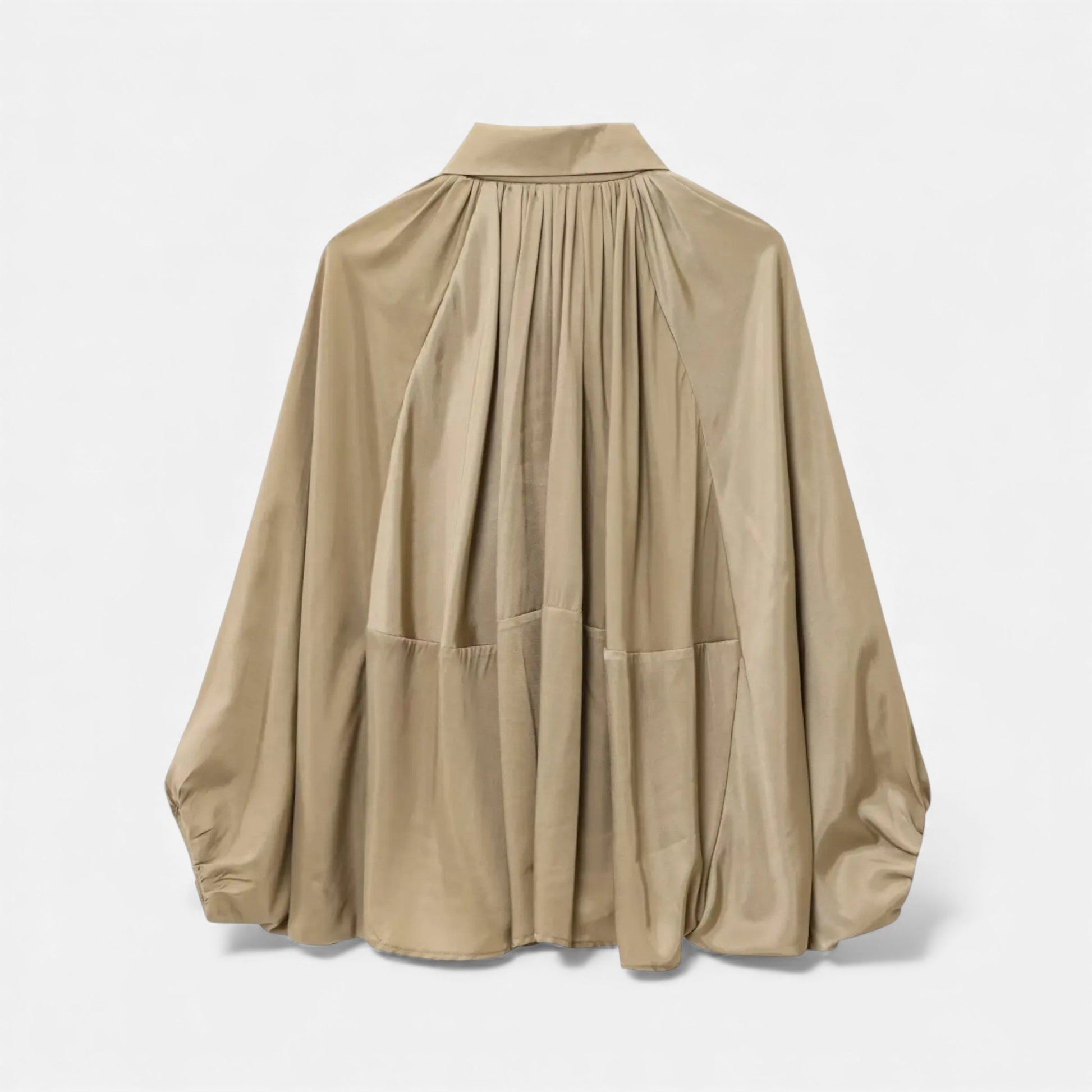 Women’s Pleated Lapel Blouse - Sofia Maris