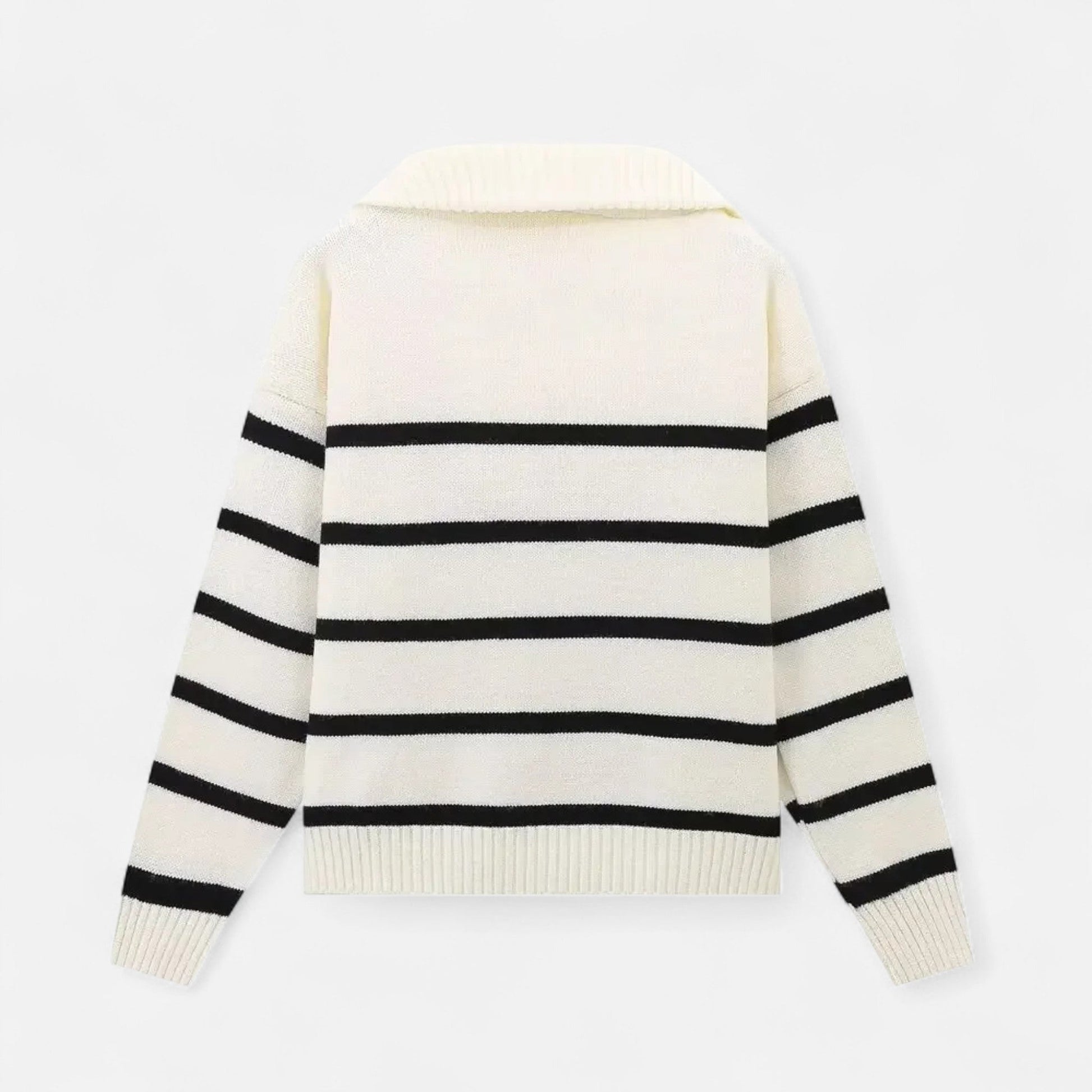 Sofia Maris Women's Striped Polo Sweater – Refined Autumn Heritage - Sofia Maris